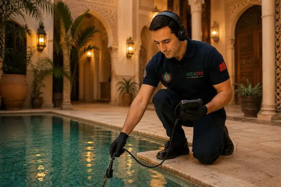 Recherche de fuite sur une piscine par AQUATEK